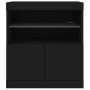 Schwarzer Schrank mit LED-Lichtern 60x37x67 cm. von , Sideboards - Ref: Foro24-836652, Preis: 74,35 €, Rabatt: %