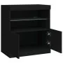 Aparador con luces LED negro 60x37x67 cm by , Sideboards - Ref: Foro24-836652, Price: 70,69 €, Discount: %
