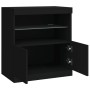 Schwarzer Schrank mit LED-Lichtern 60x37x67 cm. von , Sideboards - Ref: Foro24-836652, Preis: 74,35 €, Rabatt: %