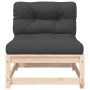 Gartensofa ohne Armlehnen mit massiven Kiefernholz-Kissen. von , Modulare Sofas für den Außenbereich - Ref: Foro24-838077, Pr...