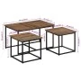 Mesas de centro apilables 3 unidades madera maciza de teca by , Coffee table - Ref: Foro24-358535, Price: 154,67 €, Discount: %