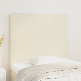 Cabeceros 2 unidades cuero sintético color crema 80x5x78/88cm