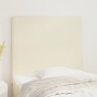 Cabeceros 2 unidades cuero sintético color crema 80x5x78/88cm
