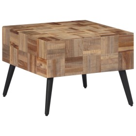 Massiver recycelter Teakholz-Couchtisch in Grau, 55x55x40 cm. von , Seitentische - Ref: Foro24-358521, Preis: 91,33 €, Rabatt: %