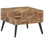 Mesa de centro teca reciclada maciza gris 55x55x40 cm by , Side tables - Ref: Foro24-358521, Price: 90,53 €, Discount: %