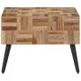 Mesa de centro teca reciclada maciza gris 55x55x40 cm by , Side tables - Ref: Foro24-358521, Price: 90,53 €, Discount: %