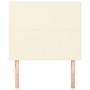 Cabeceros 2 unidades cuero sintético color crema 80x5x78/88cm