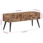 Solid recycled teak bench 110x35x45 cm by , Banks - Ref: Foro24-358523, Price: 99,73 €, Discount: %