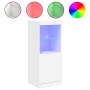 Aparador con luces LED blanco 41x37x100 cm by , Sideboards - Ref: Foro24-836686, Price: 72,22 €, Discount: %