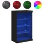 Aparador con luces LED negro 60,5x37x100 cm by , Sideboards - Ref: Foro24-836708, Price: 75,55 €, Discount: %