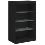 Aparador con luces LED negro 60,5x37x100 cm by , Sideboards - Ref: Foro24-836708, Price: 75,55 €, Discount: %