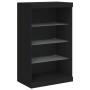 Schwarzer Schrank mit LED-Lichtern 60,5x37x100 cm von , Sideboards - Ref: Foro24-836708, Preis: 74,34 €, Rabatt: %