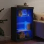 Aparador con luces LED negro 60,5x37x100 cm by , Sideboards - Ref: Foro24-836708, Price: 75,55 €, Discount: %