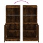 Aparador con luces LED roble ahumado 41x37x100 cm by , Sideboards - Ref: Foro24-836690, Price: 71,29 €, Discount: %