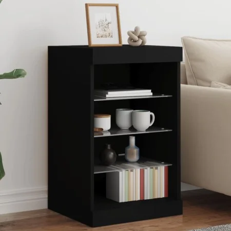 Aparador con luces LED negro 41x37x67 cm by , Sideboards - Ref: Foro24-836722, Price: 71,86 €, Discount: %