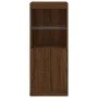 Aparador con luces LED roble marrón 41x37x100 cm by , Sideboards - Ref: Foro24-836692, Price: 72,58 €, Discount: %