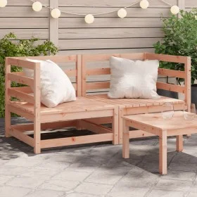 Sofás esquineros jardín 2 uds madera maciza Douglas 70x70x67cm by , Modular outdoor sofas - Ref: Foro24-837912, Price: 123,65...