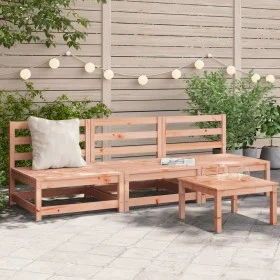 Sofás jardín sin reposabrazos 3 uds madera Douglas 70x70x67 cm by , Modular outdoor sofas - Ref: Foro24-837933, Price: 131,18...