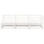 Dreisitziges Massivholz-Gartensofa aus weißer Kiefer von , Modulare Sofas für den Außenbereich - Ref: Foro24-837950, Preis: 1...