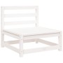 Dreisitziges Massivholz-Gartensofa aus weißer Kiefer von , Modulare Sofas für den Außenbereich - Ref: Foro24-837950, Preis: 1...