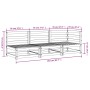 Sofá de jardín de 3 plazas madera maciza de pino blanco by , Modular outdoor sofas - Ref: Foro24-837950, Price: 159,14 €, Dis...