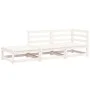 Sofá jardín con reposapiés 2 plazas madera maciza pino blanco by , Modular outdoor sofas - Ref: Foro24-837971, Price: 124,51 ...