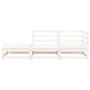 Gartensofa mit Fußhocker, 2-Sitzer, Massivholz aus weißer Kiefer. von , Modulare Sofas für den Außenbereich - Ref: Foro24-837...