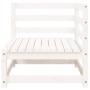 Gartensofa mit Fußhocker, 2-Sitzer, Massivholz aus weißer Kiefer. von , Modulare Sofas für den Außenbereich - Ref: Foro24-837...