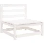 Gartensofa mit Fußhocker, 2-Sitzer, Massivholz aus weißer Kiefer. von , Modulare Sofas für den Außenbereich - Ref: Foro24-837...
