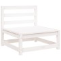 Gartensofa mit Fußhocker, 2-Sitzer, Massivholz aus weißer Kiefer. von , Modulare Sofas für den Außenbereich - Ref: Foro24-837...