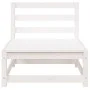 Gartensofa mit Fußhocker, 2-Sitzer, Massivholz aus weißer Kiefer. von , Modulare Sofas für den Außenbereich - Ref: Foro24-837...