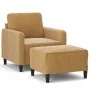 Sillón con taburete terciopelo marrón 60 cm by , Sofas - Ref: Foro24-3201171, Price: 161,69 €, Discount: %