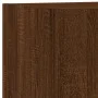 Muebles de TV de pared con luces LED 4 piezas marrón roble by , TV Furniture - Ref: Foro24-3216582, Price: 140,92 €, Discount: %
