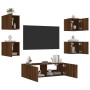 Wand-TV-Möbel mit LED-Lichtern, 5-teilig, Eiche Braun. von , TV-Möbel - Ref: Foro24-3216866, Preis: 162,30 €, Rabatt: %