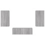 Muebles de TV de pared con luces LED 3 piezas gris Sonoma de , Muebles TV - Ref: Foro24-3216879, Precio: 182,09 €, Descuento: %