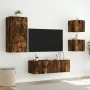 Wand-TV-Möbel mit LED-Lichtern, 4-teilig, in geräucherter Eiche. von , TV-Möbel - Ref: Foro24-3216885, Preis: 164,49 €, Rabat...