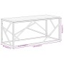 Mesa de centro acero inox plateado y madera maciza reciclada de , Mesas de centro - Ref: Foro24-349944, Precio: 81,20 €, Desc...