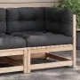 Sofá de equina con cojines madera maciza de pino by , Modular outdoor sofas - Ref: Foro24-838061, Price: 118,31 €, Discount: %