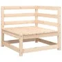 Sofá de equina con cojines madera maciza de pino by , Modular outdoor sofas - Ref: Foro24-838061, Price: 118,31 €, Discount: %