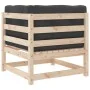 Sofá de equina con cojines madera maciza de pino by , Modular outdoor sofas - Ref: Foro24-838061, Price: 118,31 €, Discount: %
