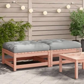 Gartenhocker mit Kissen, 2 Stück, aus Douglasienholz. von , Modulare Sofas für den Außenbereich - Ref: Foro24-838107, Preis: ...
