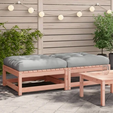 Gartenhocker mit Kissen, 2 Stück, aus Douglasienholz. von , Modulare Sofas für den Außenbereich - Ref: Foro24-838107, Preis: ...