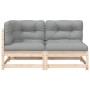 Sofá de jardín de 2 plazas con cojines madera maciza de pino by , Modular outdoor sofas - Ref: Foro24-838118, Price: 142,65 €...