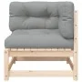 Zweisitzer-Gartensofa mit massivem Kiefernholz und Kissen. von , Modulare Sofas für den Außenbereich - Ref: Foro24-838118, Pr...