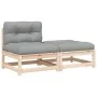 Sofá de jardín sin reposabrazos con cojines y reposapiés by , Modular outdoor sofas - Ref: Foro24-838126, Price: 112,72 €, Di...