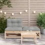 Sofá de jardín sin reposabrazos con cojines y reposapiés by , Modular outdoor sofas - Ref: Foro24-838126, Price: 112,72 €, Di...