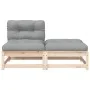 Sofá de jardín sin reposabrazos con cojines y reposapiés by , Modular outdoor sofas - Ref: Foro24-838126, Price: 112,72 €, Di...