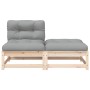 Sofá de jardín sin reposabrazos con cojines y reposapiés by , Modular outdoor sofas - Ref: Foro24-838126, Price: 113,89 €, Di...