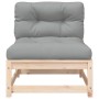 Sofá de jardín sin reposabrazos con cojines y reposapiés by , Modular outdoor sofas - Ref: Foro24-838126, Price: 113,89 €, Di...