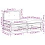 Sofá de jardín sin reposabrazos con cojines y reposapiés by , Modular outdoor sofas - Ref: Foro24-838126, Price: 112,72 €, Di...